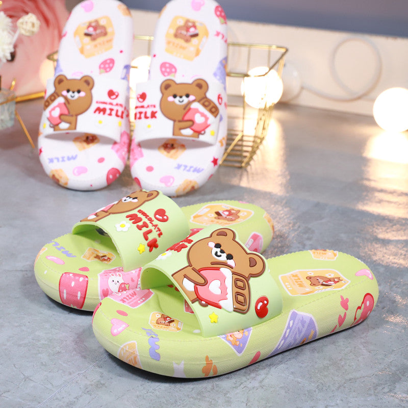 6 Colors Sweet Bear Sandals Home Wear Slippers ON876