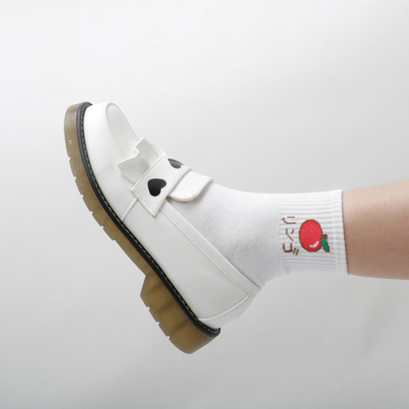 Lolita Love Heart Black/White Shoes BE1085