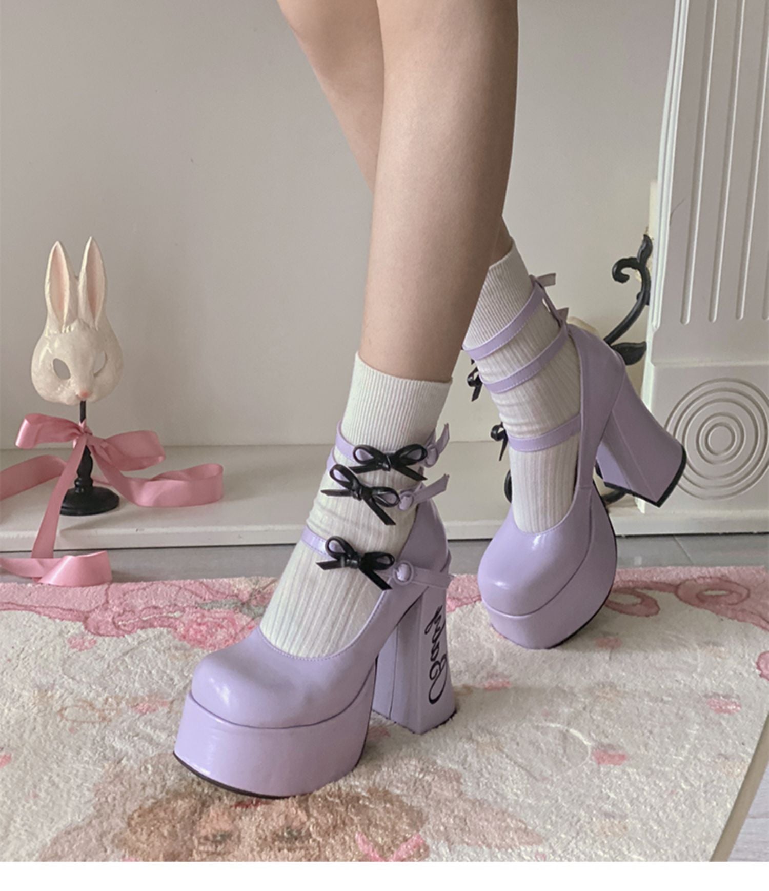 5 Colors Cute Heels Pastel Elegant Shoes ON612