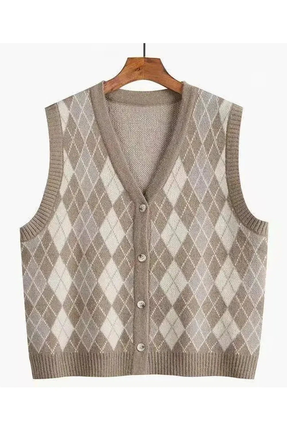 Classic Argyle Knit Vest