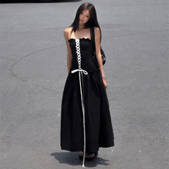 Personalized tie waist street dress