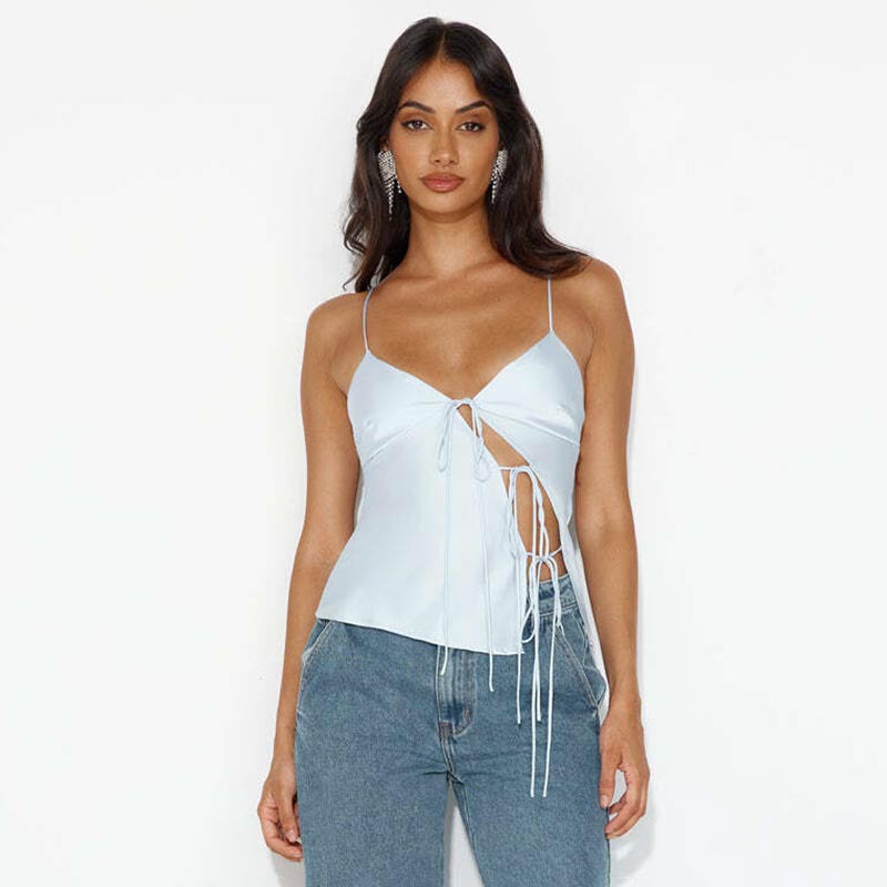 Off-Shoulder Camisole Hollow Top