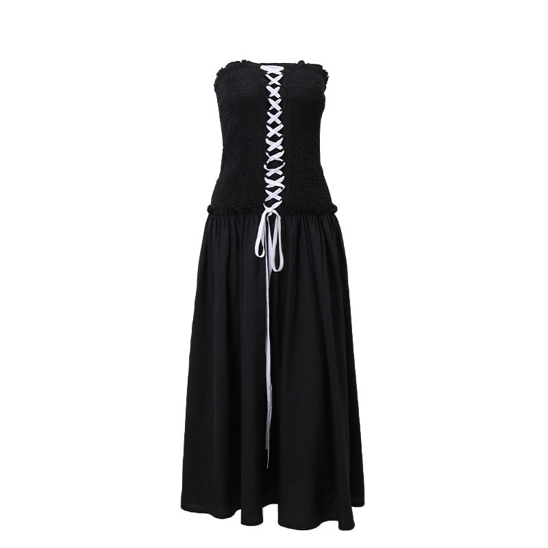 Personalized tie waist street dress