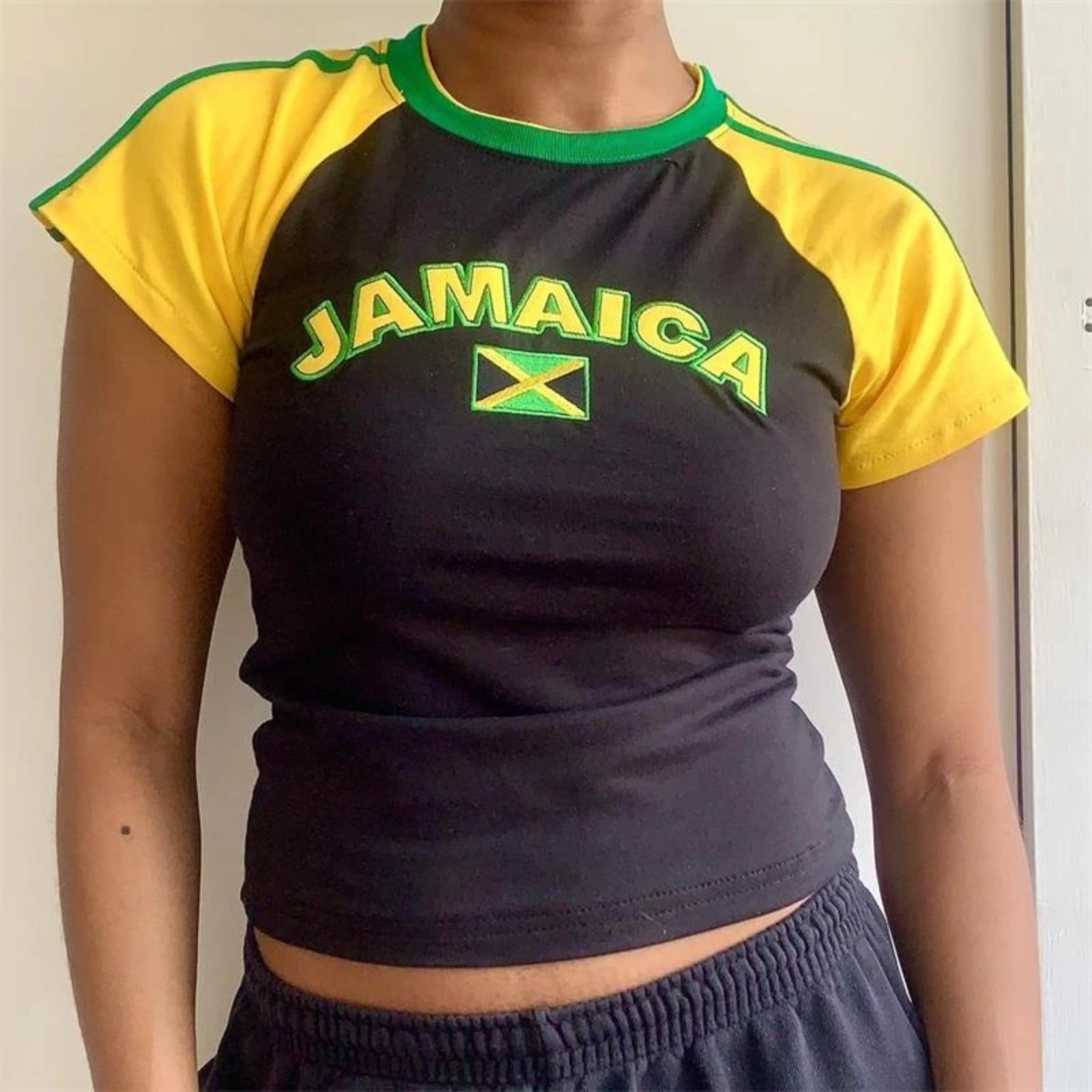 Slim Fit Letter European And American Top Y2k