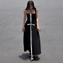 Personalized tie waist street dress