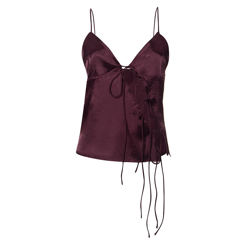 Off-Shoulder Camisole Hollow Top