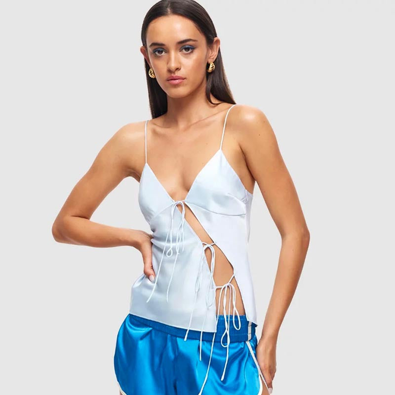 Off-Shoulder Camisole Hollow Top