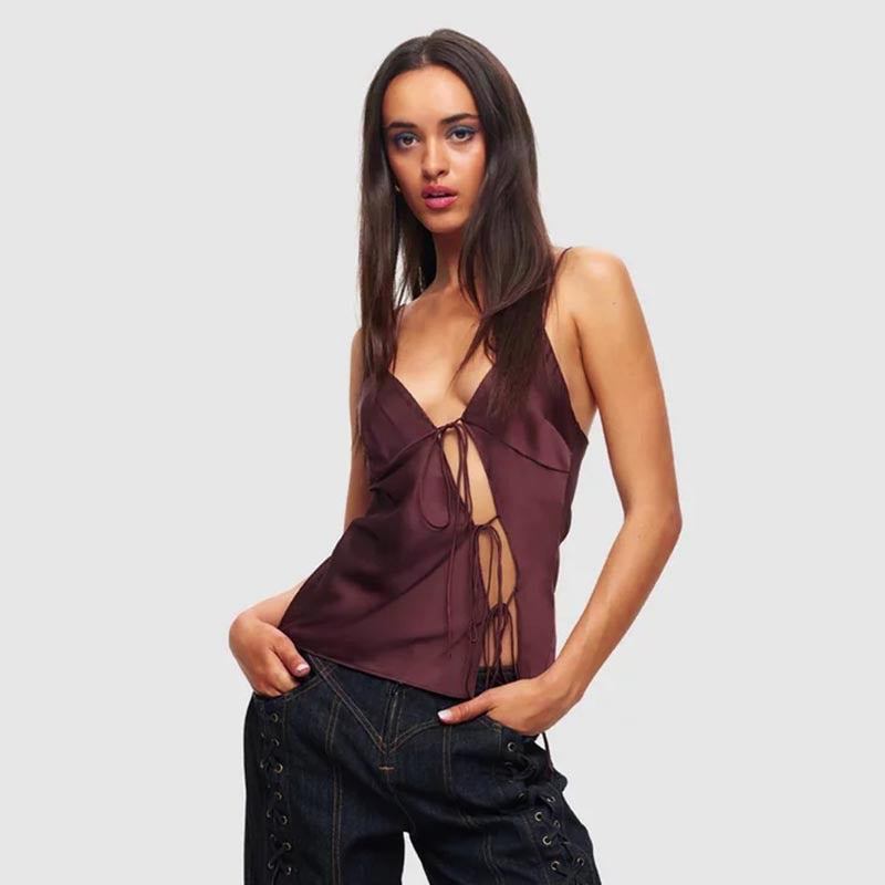 Off-Shoulder Camisole Hollow Top