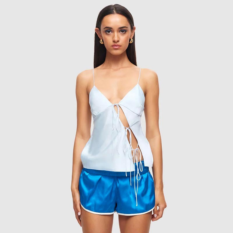 Off-Shoulder Camisole Hollow Top