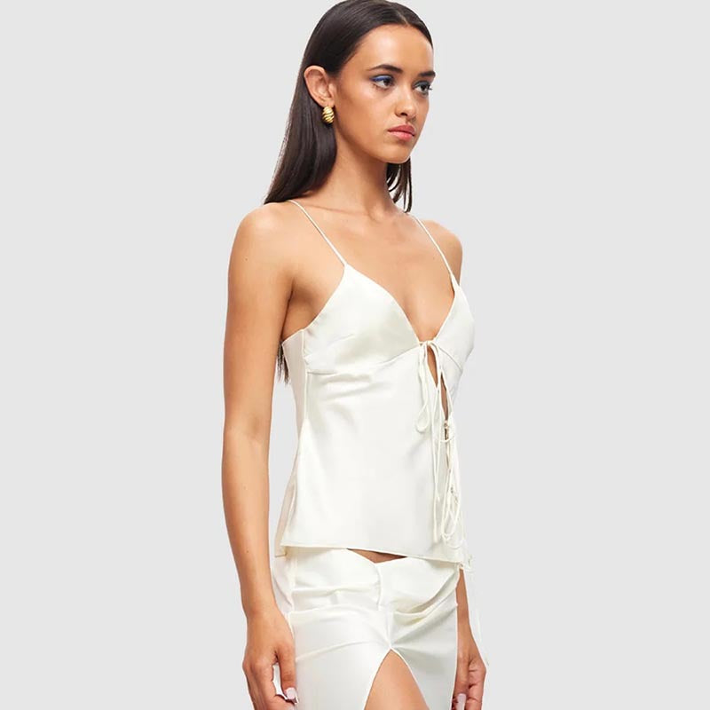 Off-Shoulder Camisole Hollow Top