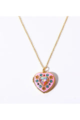 Collier cadre photo en forme de cœur