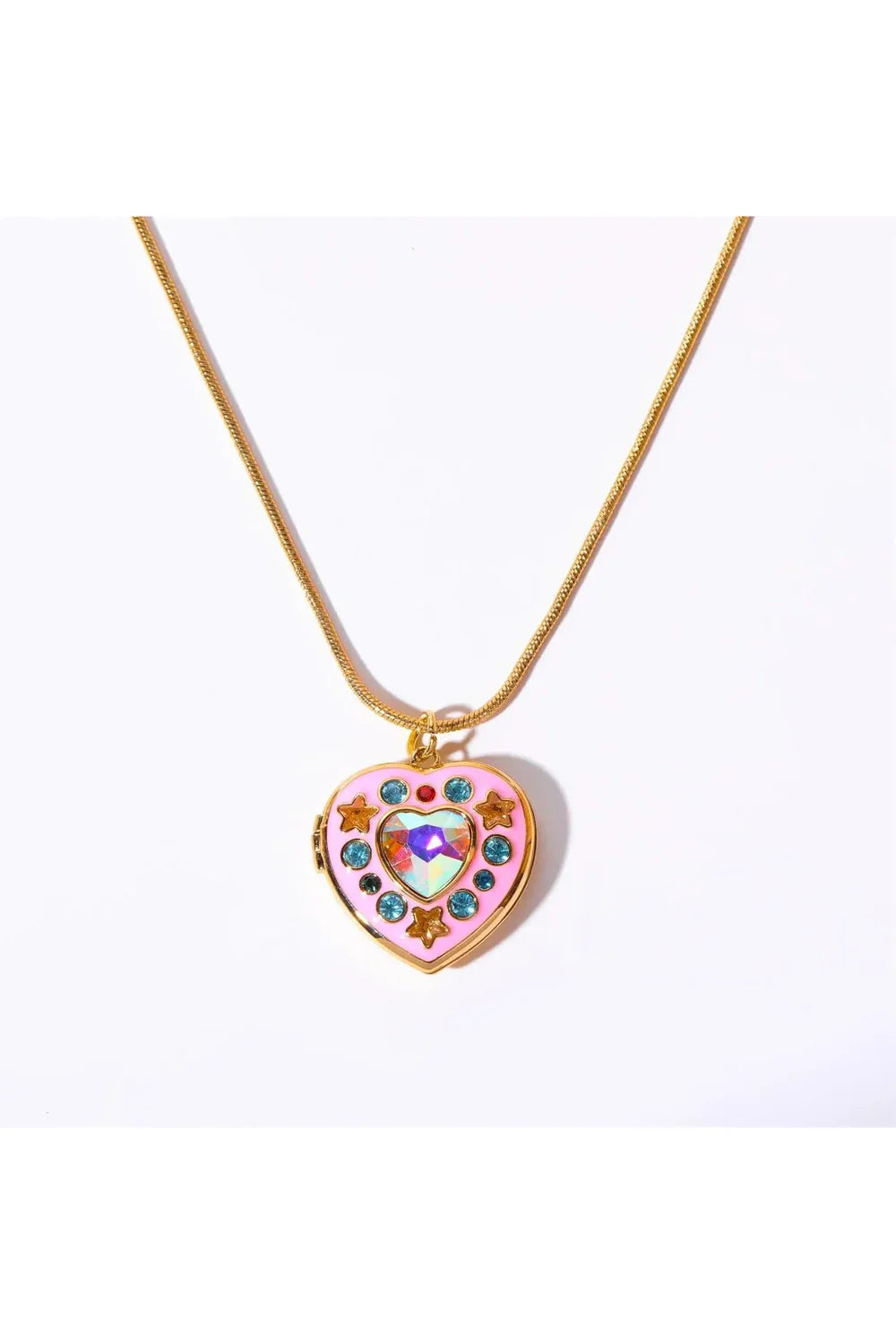 Collier cadre photo en forme de cœur