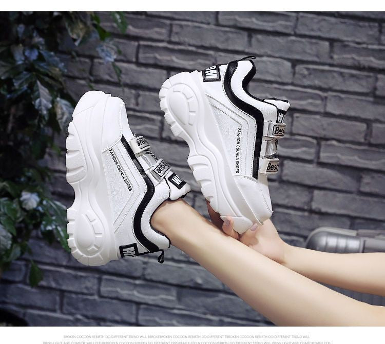 Lettering Color Block Platform Sneakers