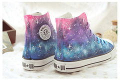 Gradient Galaxy Canvas High Shoes
