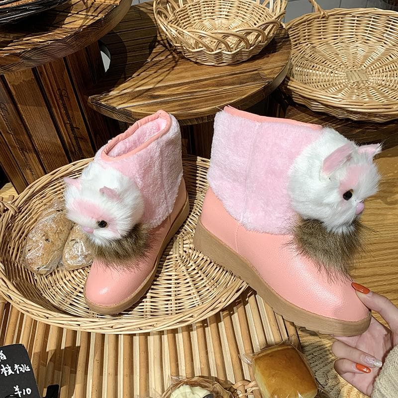 Sweet Keep Warm Cat Head Snow Boots SS0633