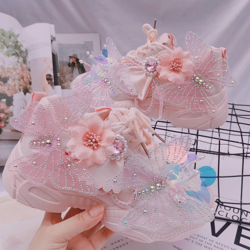 Japanese Pink Butterfly Sweet Sneakers FY011