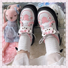 Japanese Kawaii Bear Sweet Lolita Thick Bottom Shoes BE524