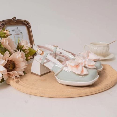 Lolita Pastel Bow Knot Mary Janes Lolita Shoes Sandals ON06