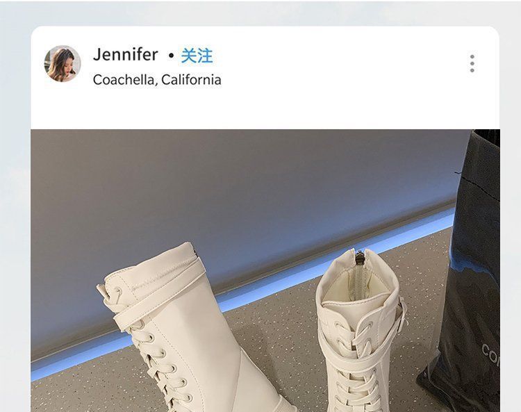 Lace-Up Platform Short Boots YP247