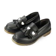 Lolita Love Heart Black/White Shoes BE1085