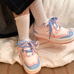 Blue Pink Casual Sneakers