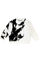 Fall Abstract Face Graphic Sweater