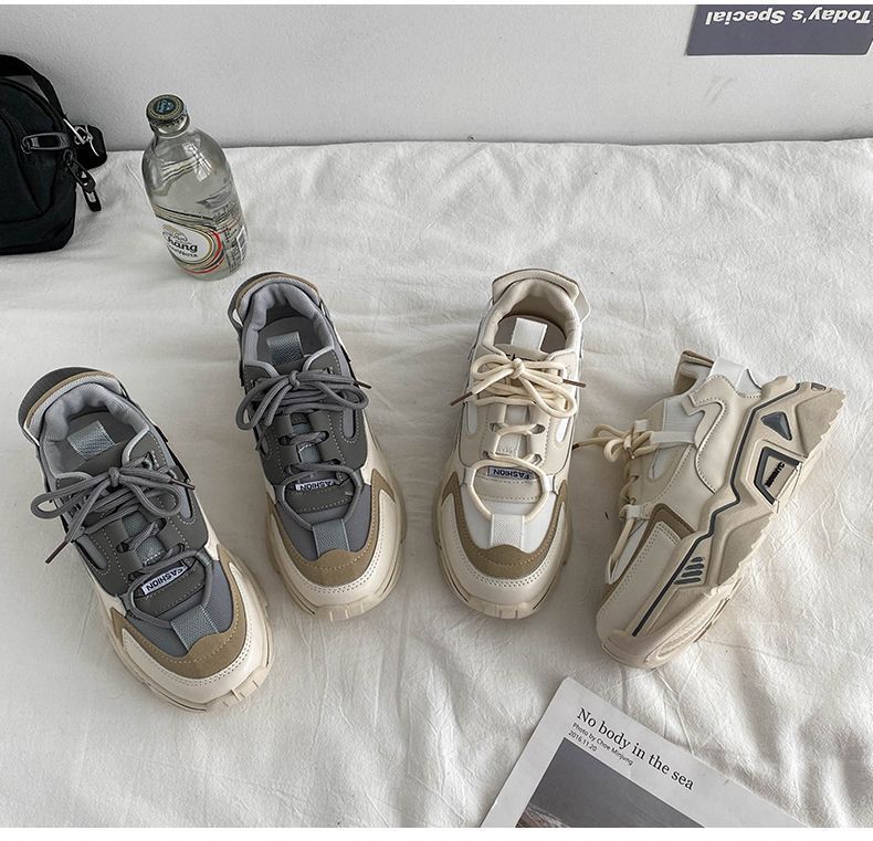 Lace-Up Platform Sneakers
