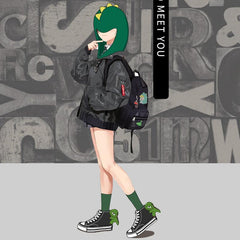 Kawaii Dinosaur Doll High Top Canvas Shoes