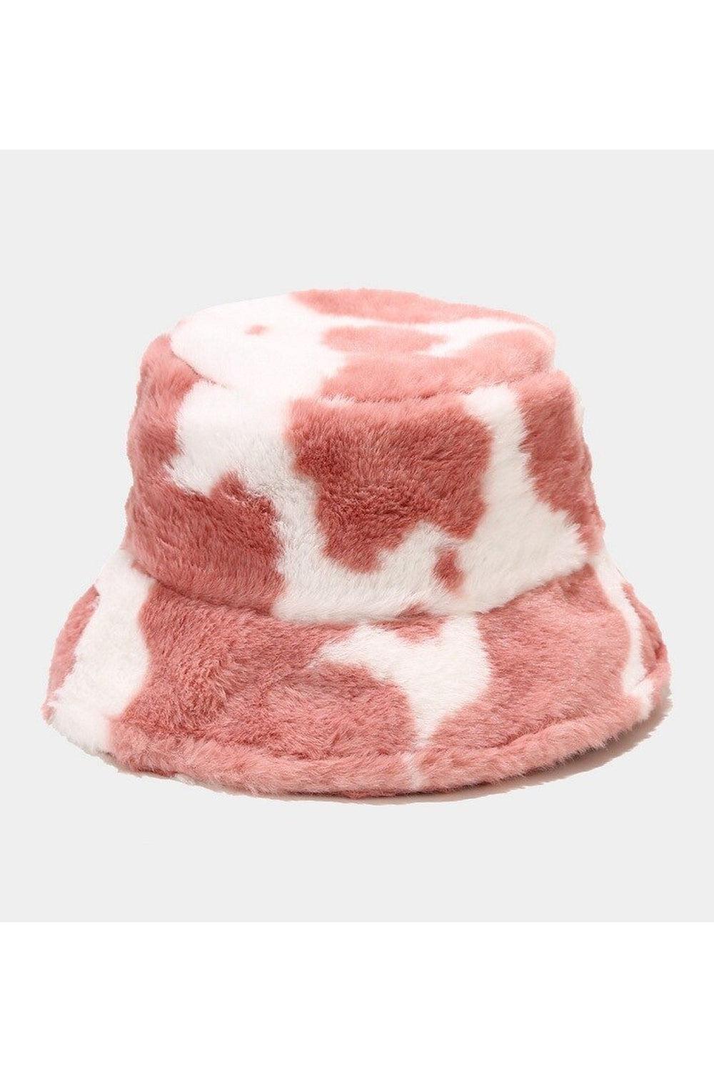 Aesthetic Cow Print Plush Bucket Hat