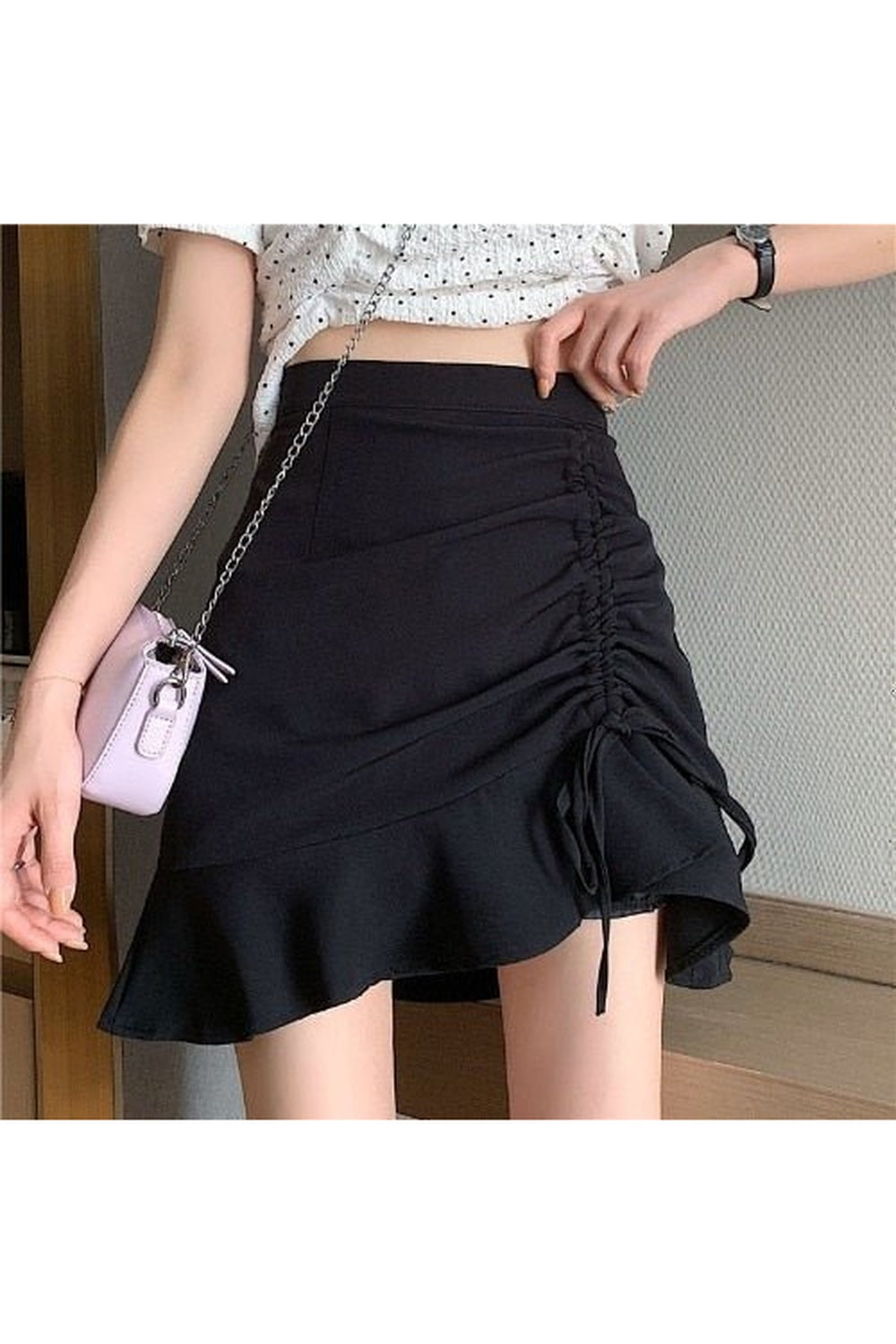 Aesthetic Irregular Pleated Skirt