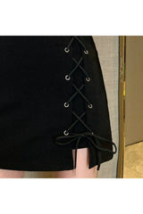 Aesthetic Mini Lace-up Skirt