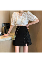 Aesthetic Mini Lace-up Skirt