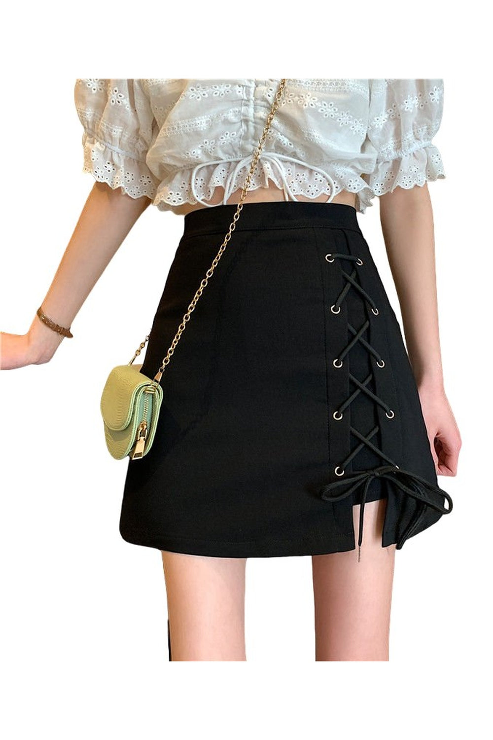 Aesthetic Mini Lace-up Skirt