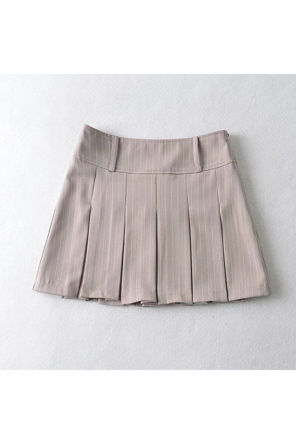 Aesthetic Pleated Striped Mini Skirt