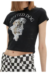 Aesthetic Spotted Dog Crop Top