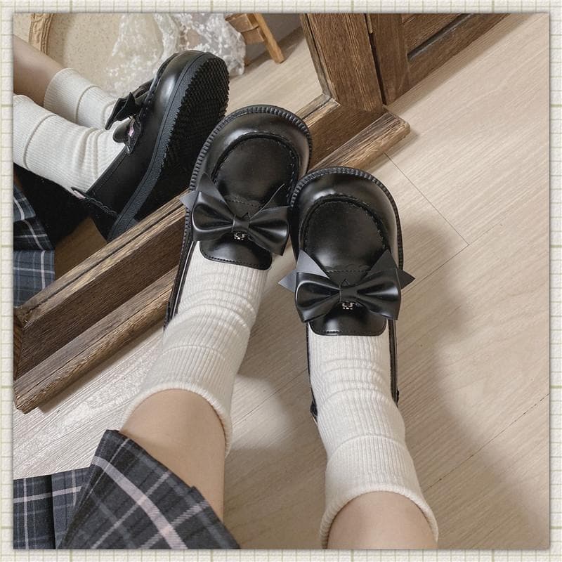 Kawha Cat Claw Bowknot Lolita Shoes SS1023