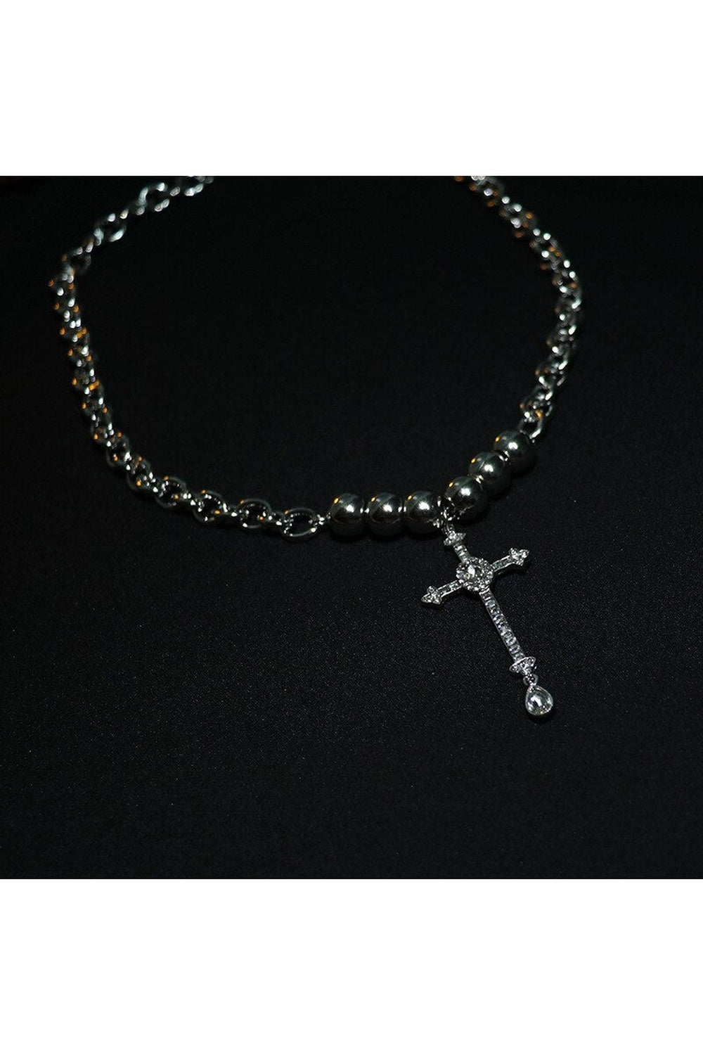 Alt Crystal Cross Necklace