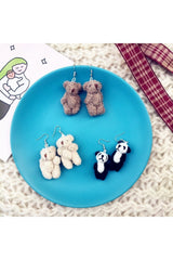 Alt Cute Plush Bear Earrings