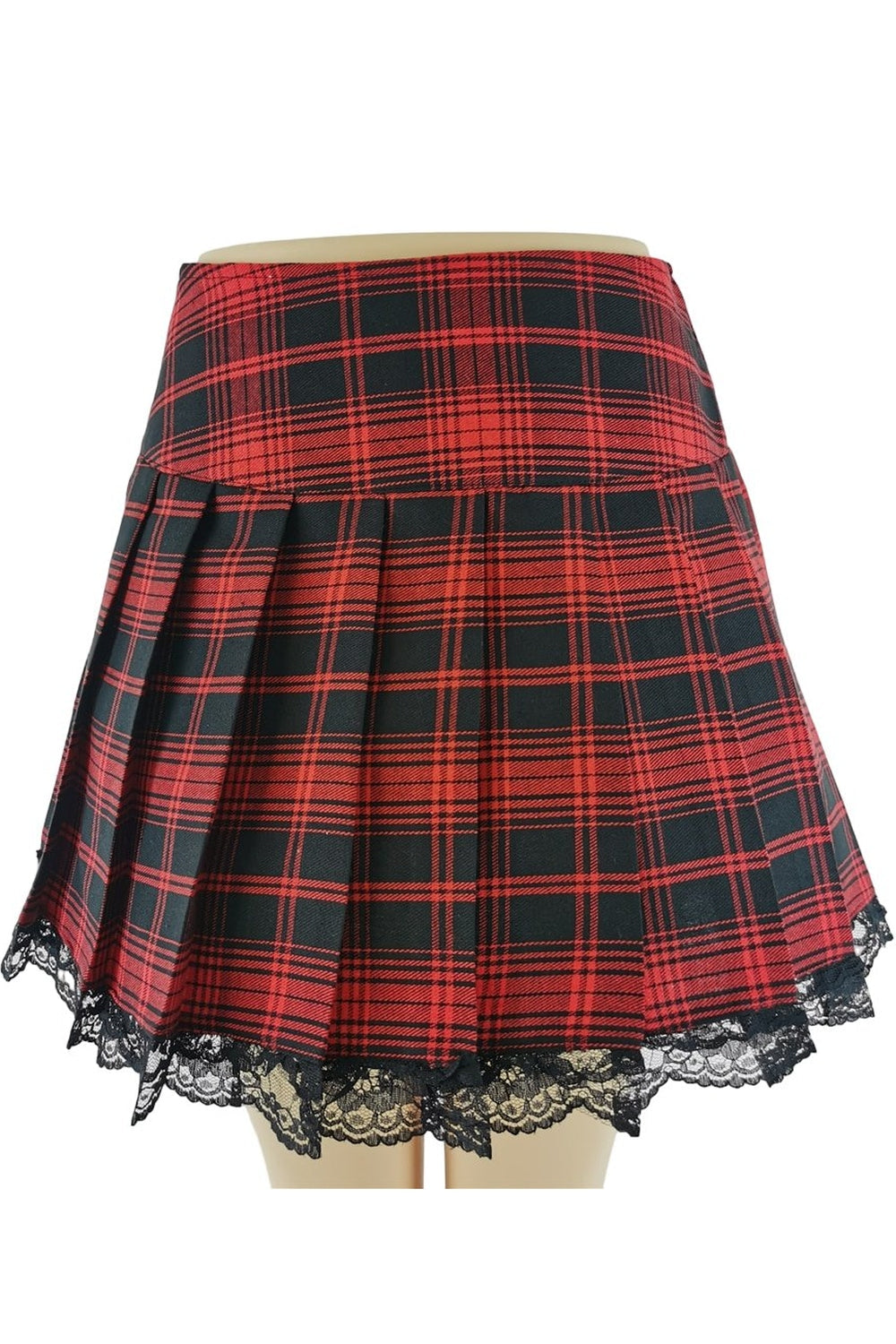 Alt Lace Plaid Skirt