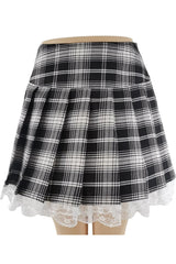 Alt Lace Plaid Skirt