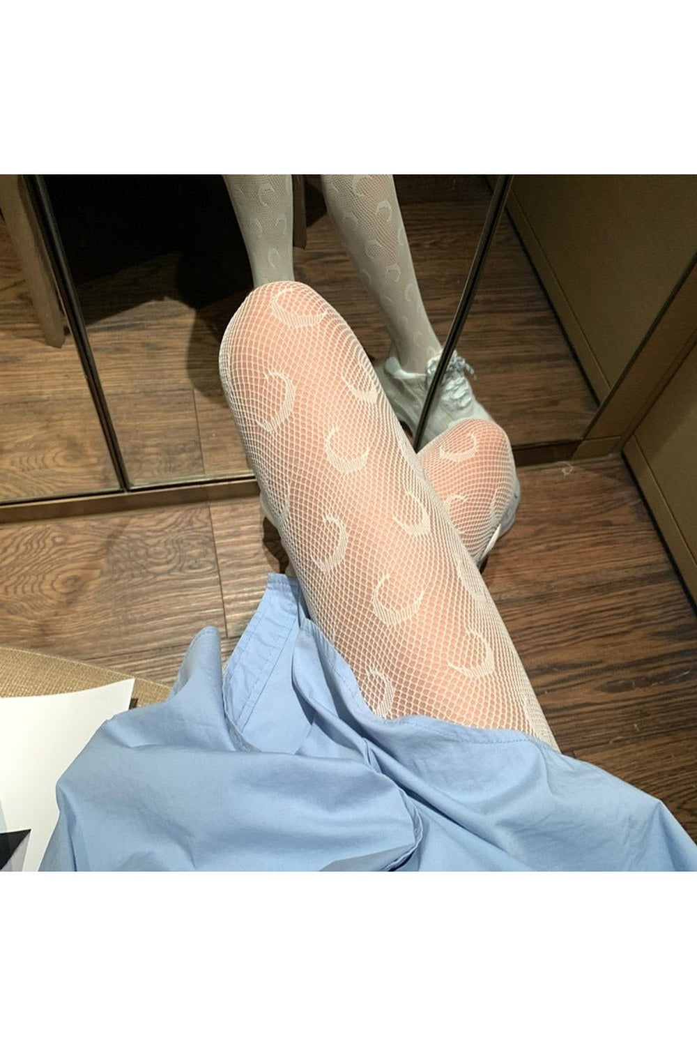 Alt Moon Pattern Tights Fishnet