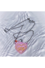 Alt Style Love Bottle Pink Necklace