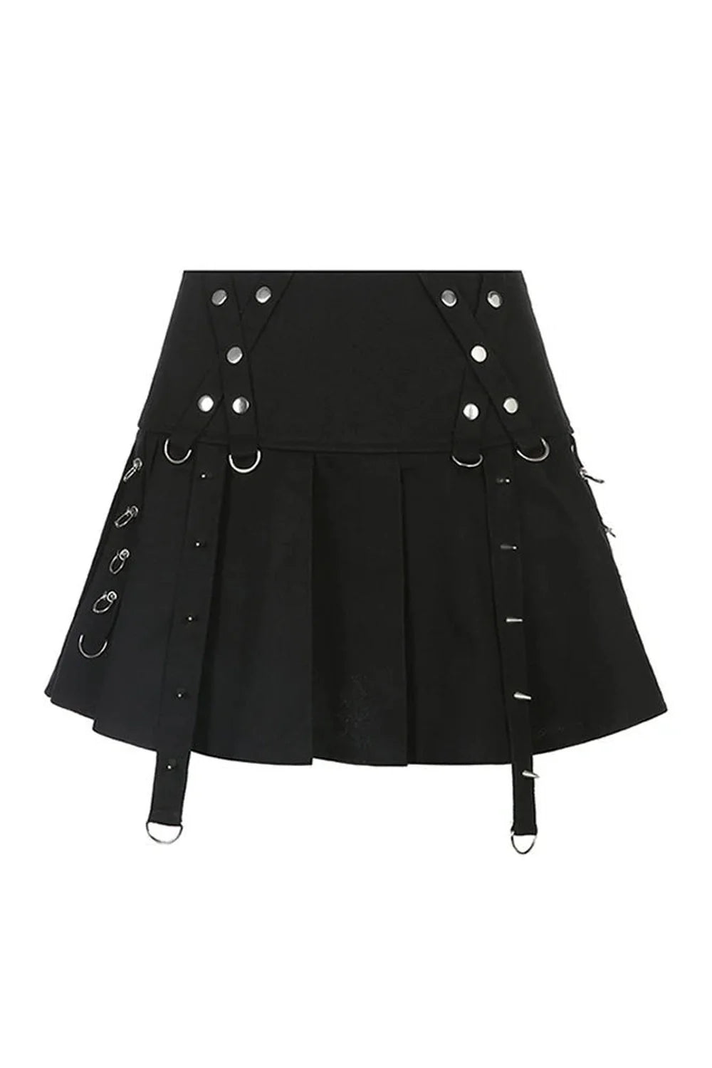 Alt Style Pleated Mini Skirt