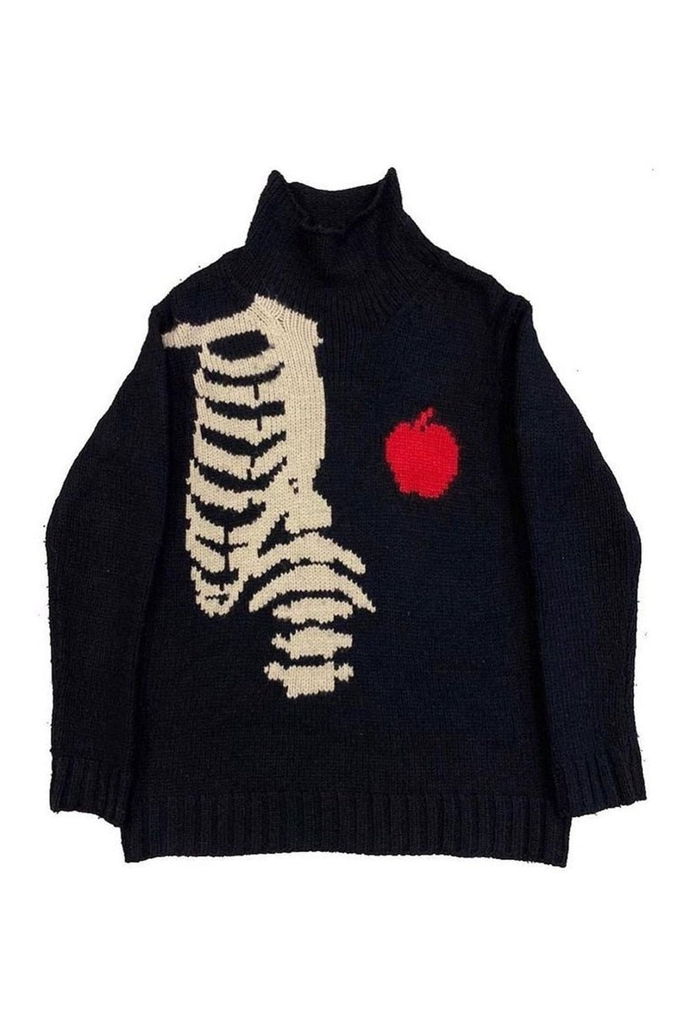 Fall Alt Style Skeleton Knit Sweater