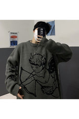 Fall Angelcore Print Knitted Sweater