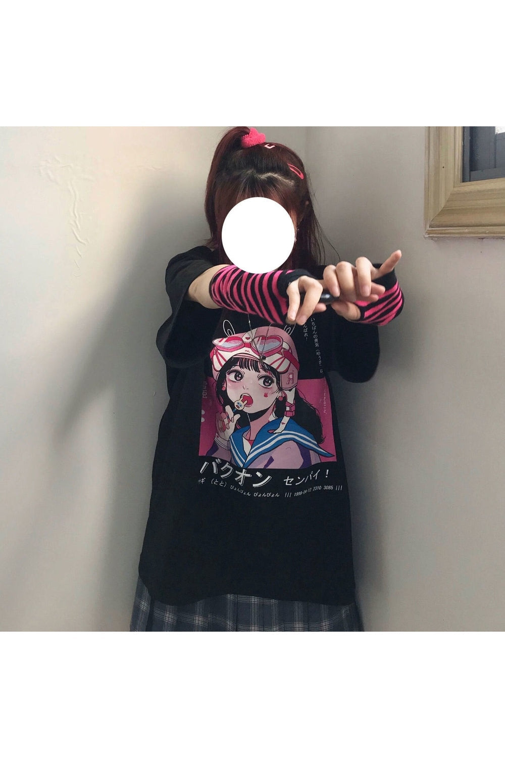 Anime Harajuku Black T-shirt