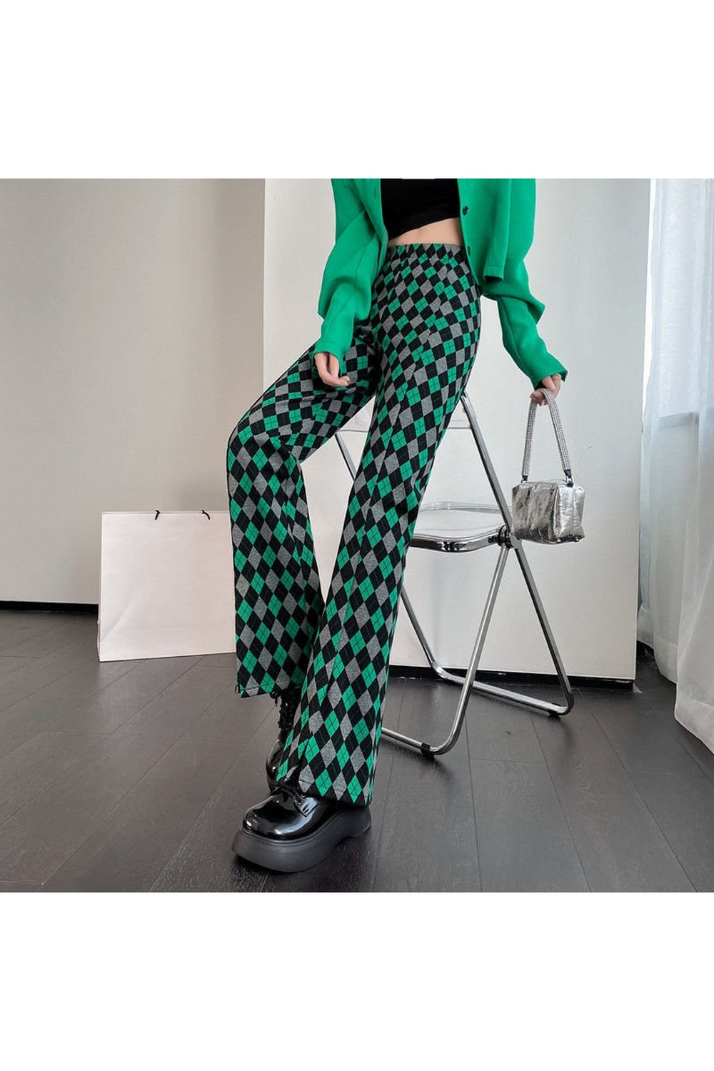 Argyle Plaid Retro Pants