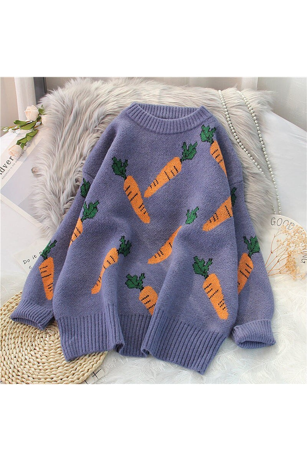 Fall Art Hoe Knitted Sweater