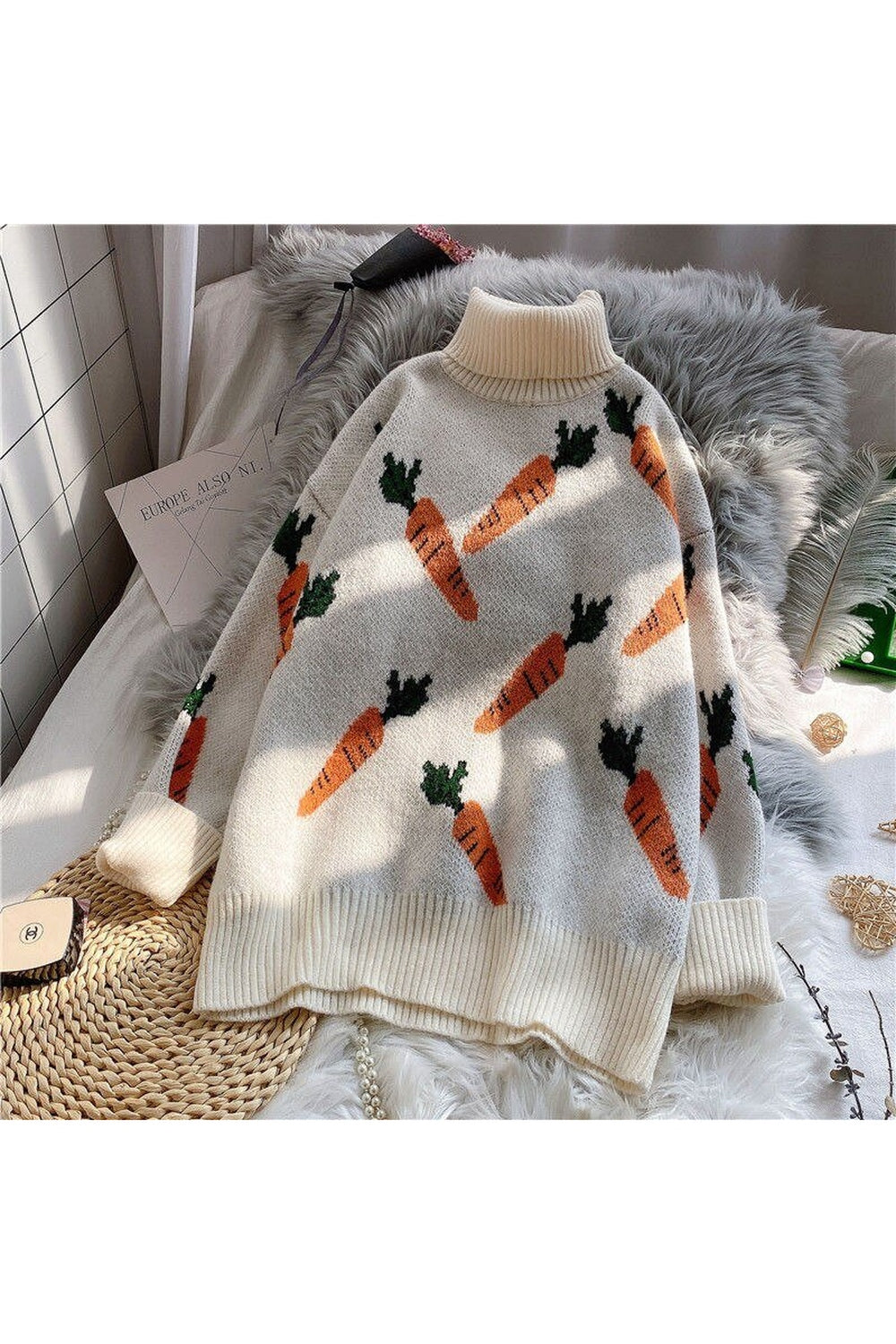 Fall Art Hoe Knitted Sweater