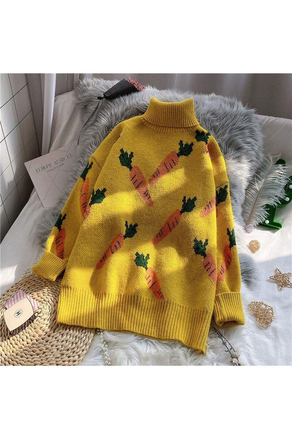 Fall Art Hoe Knitted Sweater